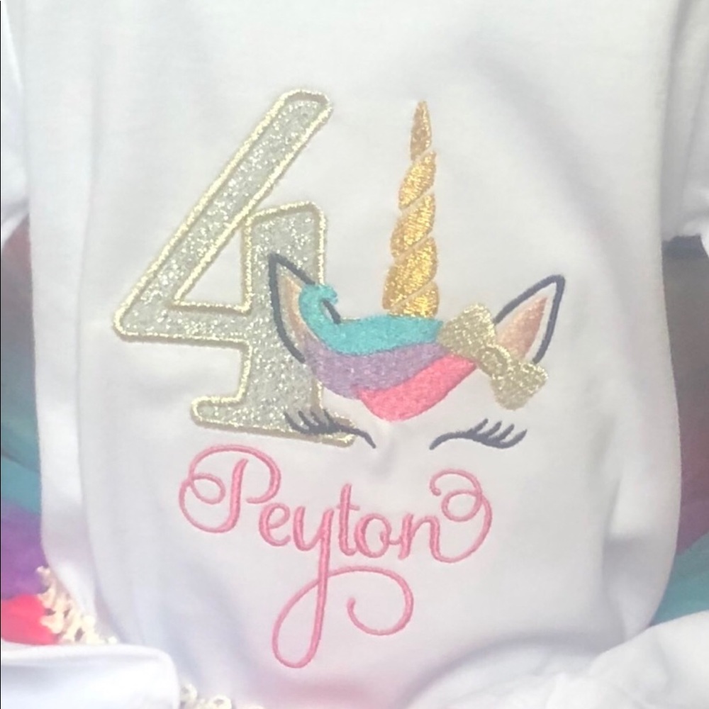 Personalized embroidered Unicorn Shirt